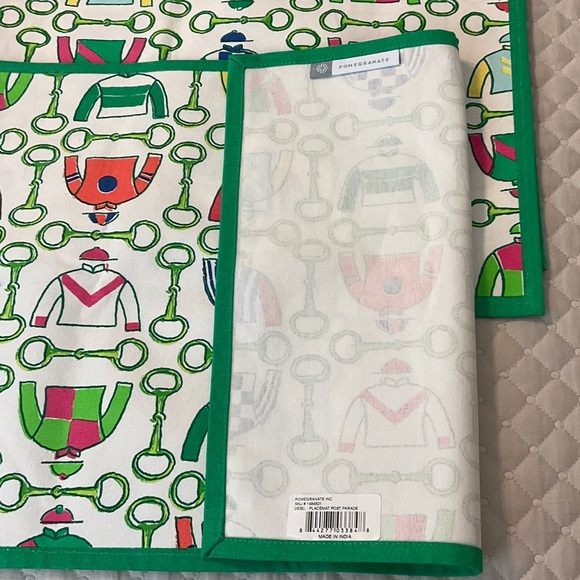 Colorful Pomegranate Equestrian Print Placemat - Picture 3 of 3